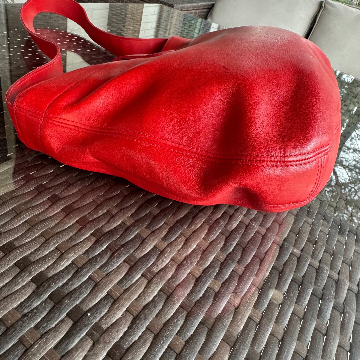 Vintage Coach SoHo Red Eldridge Hobo #4166