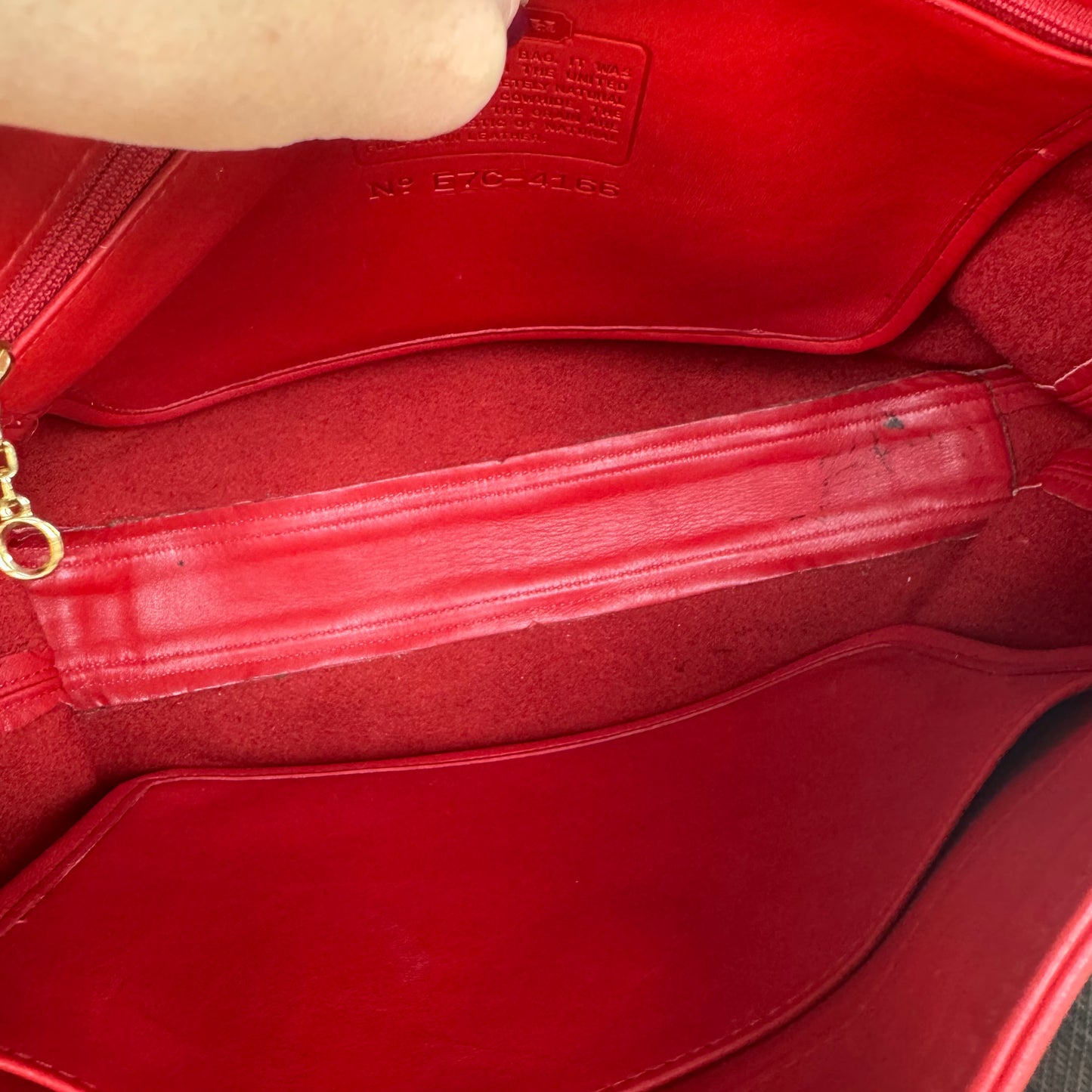 Vintage Coach SoHo Red Eldridge Hobo #4166