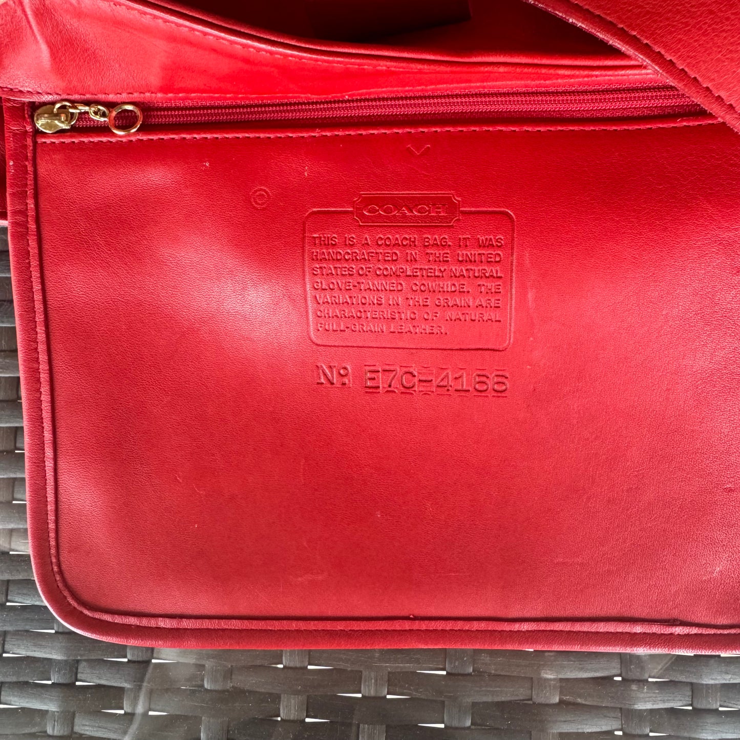 Vintage Coach SoHo Red Eldridge Hobo #4166