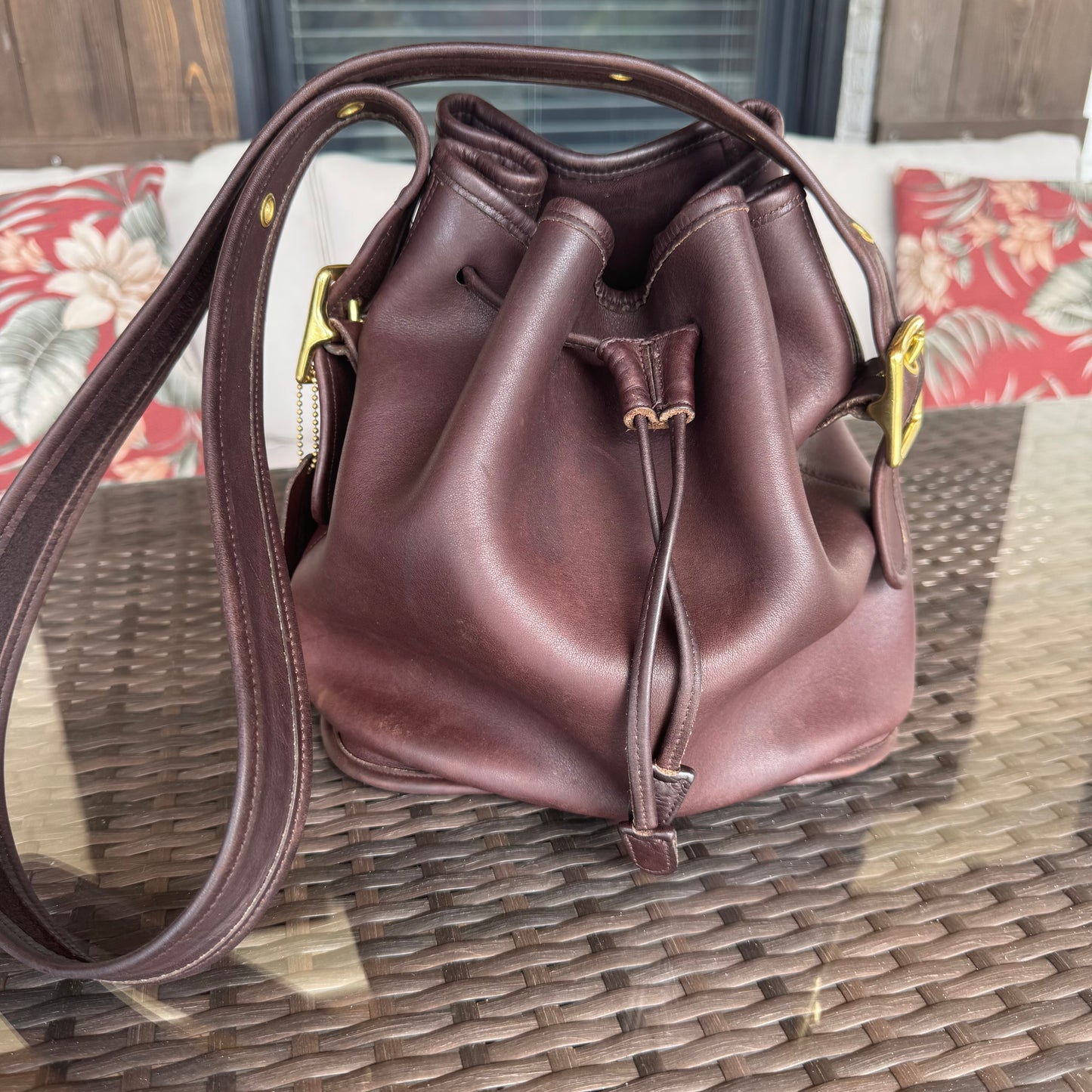 Vintage Coach Mahogany Brown Lulu's Legacy #9952