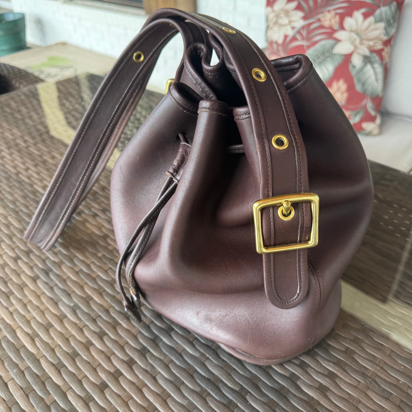 Vintage Coach Mahogany Brown Lulu's Legacy #9952
