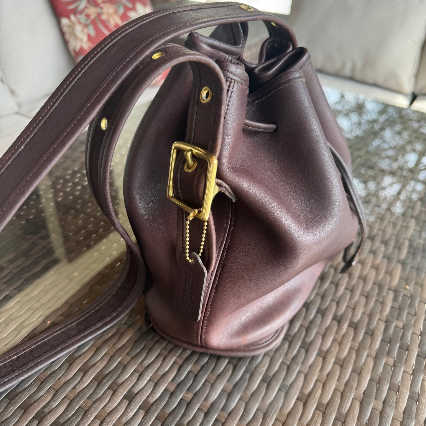 Vintage Coach Mahogany Brown Lulu's Legacy #9952