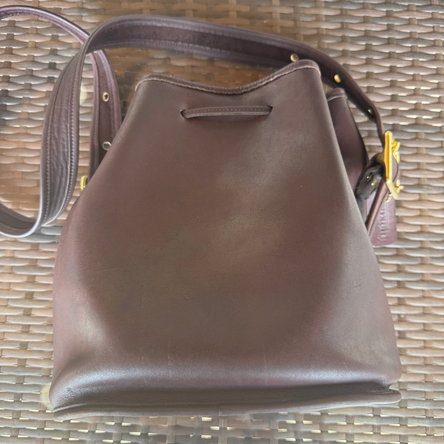 Vintage Coach Mahogany Brown Lulu's Legacy #9952