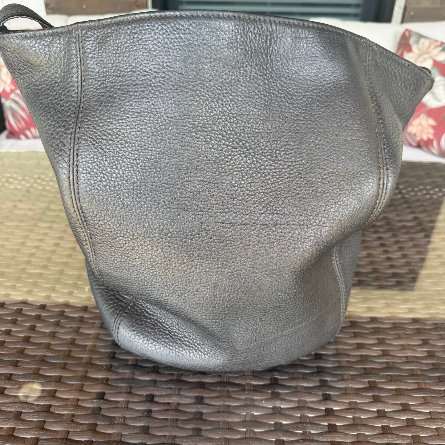 Vintage Coach Black Sonoma #4916 Soft Bucket in Natural Grain