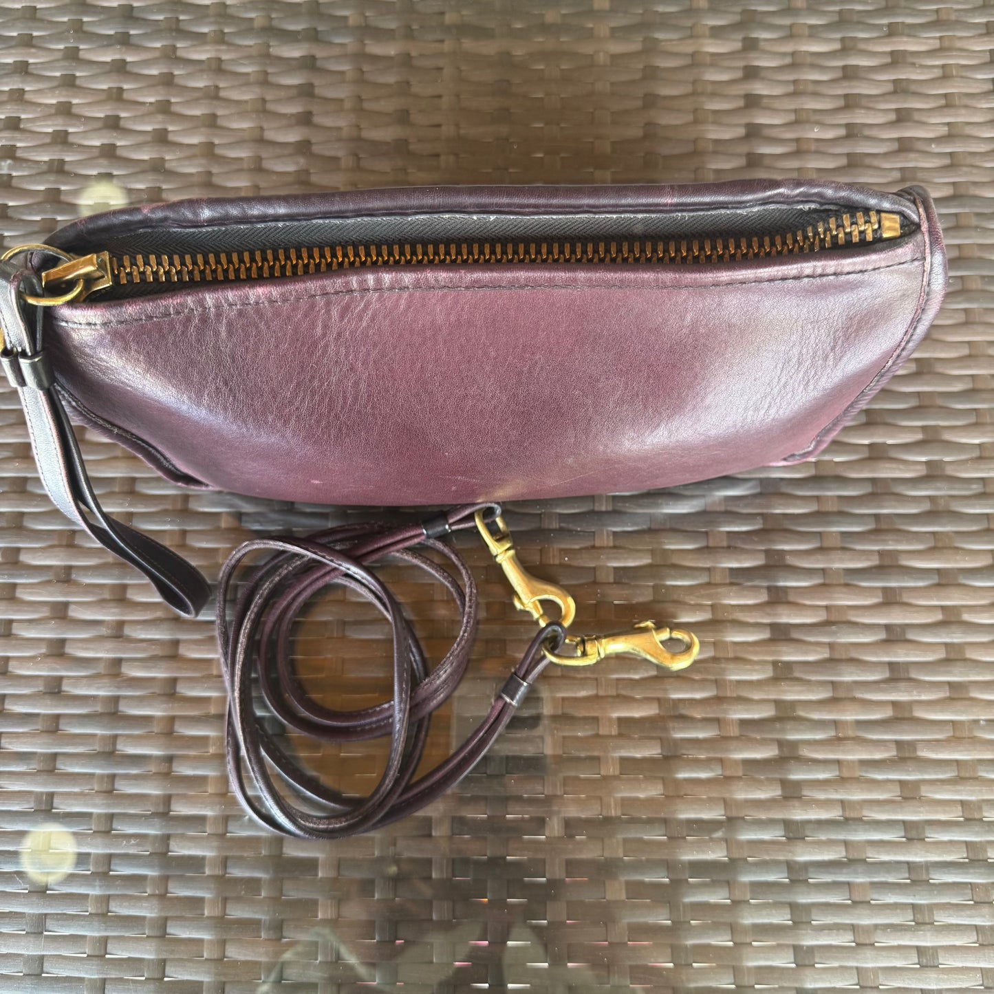 Vintage Coach Burgundy Basic Bag #9455 NYC Made Glue in Registration number