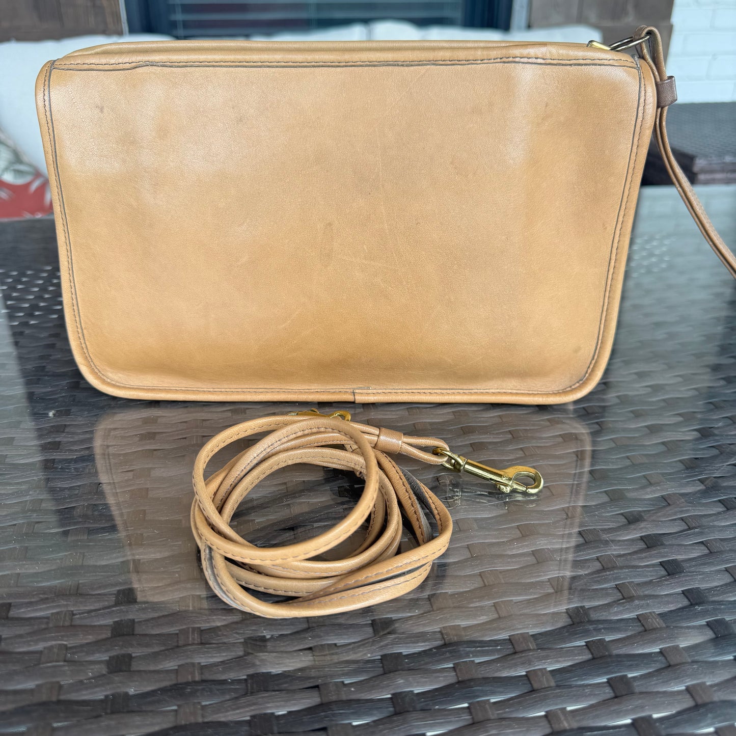Vintage Coach Tan Putty Basic Bag #9455 NYC Glue in Registration Number