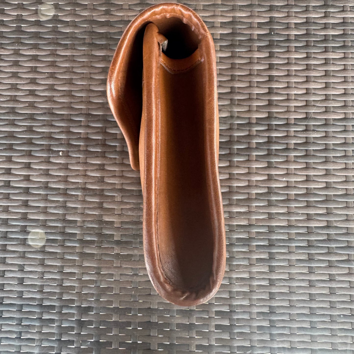 Vintage Coach British Tan Envelope Clutch #9810 made in NYC