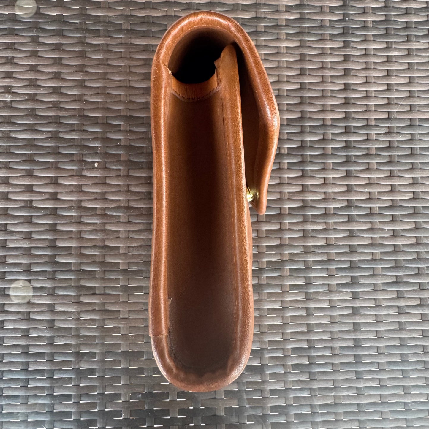 Vintage Coach British Tan Envelope Clutch #9810 made in NYC