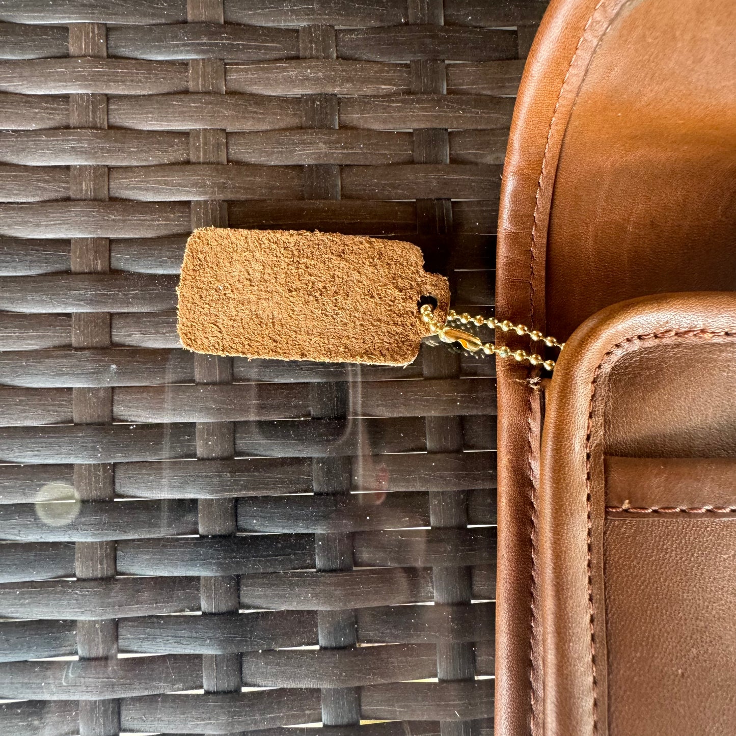 Vintage Coach British Tan Envelope Clutch #9810 made in NYC