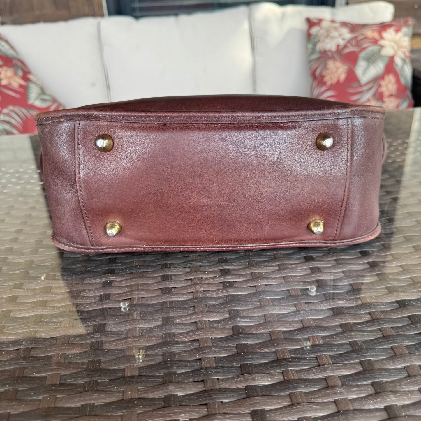 Vintage Coach Dark Brown Mahogany Legacy Zip #9966