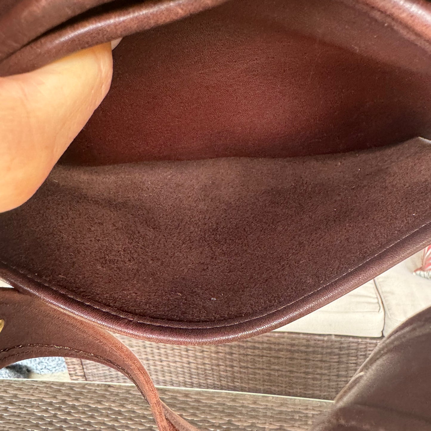 Vintage Coach Dark Brown Mahogany Legacy Zip #9966