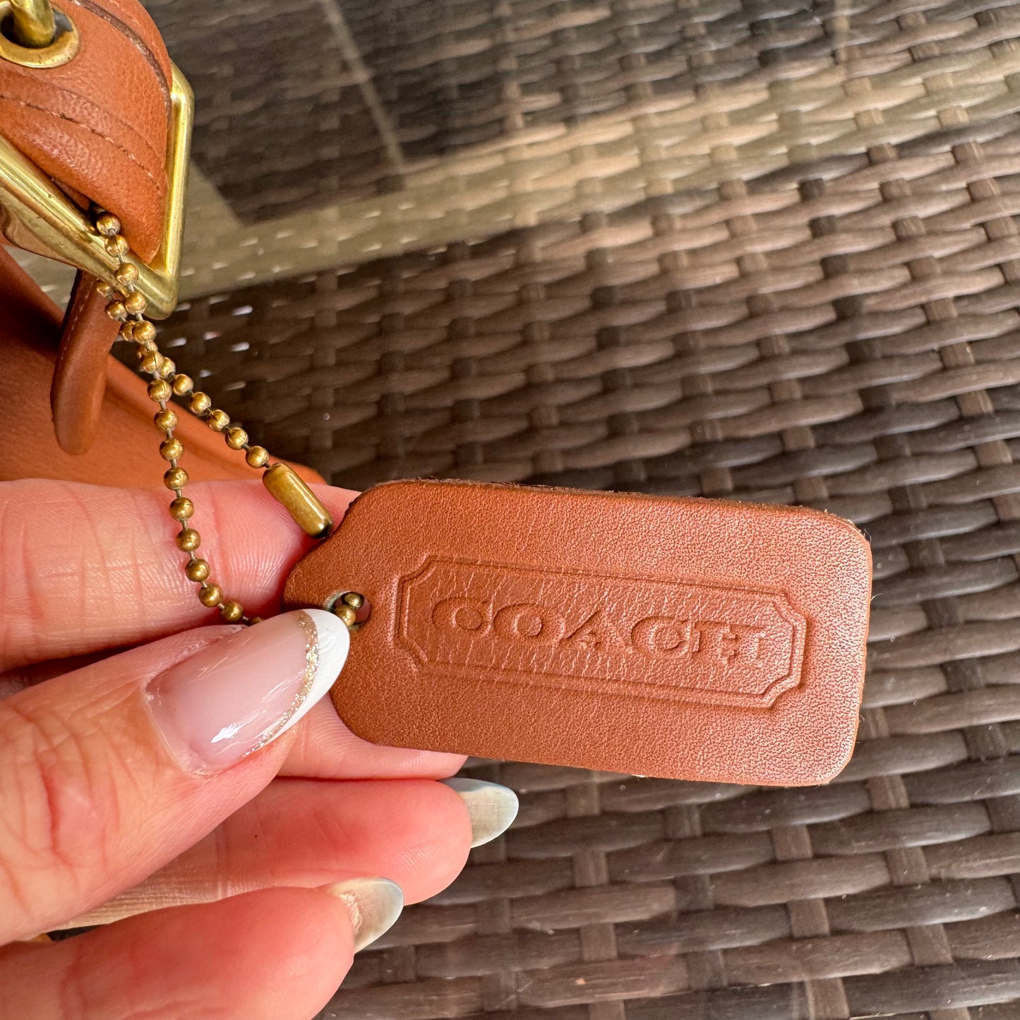 Vintage Coach British Tan Legacy Small Zip #9997