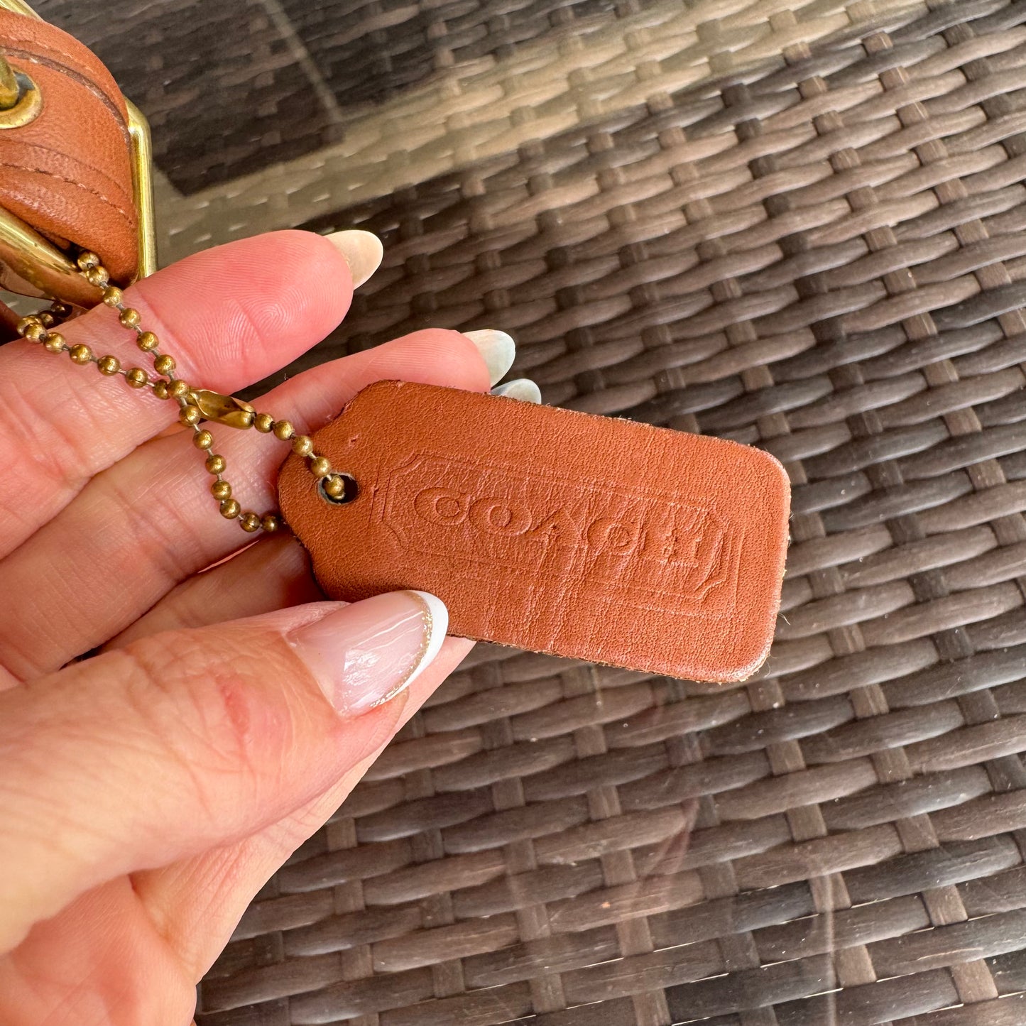 Vintage Coach British Tan Legacy Small Zip #9997