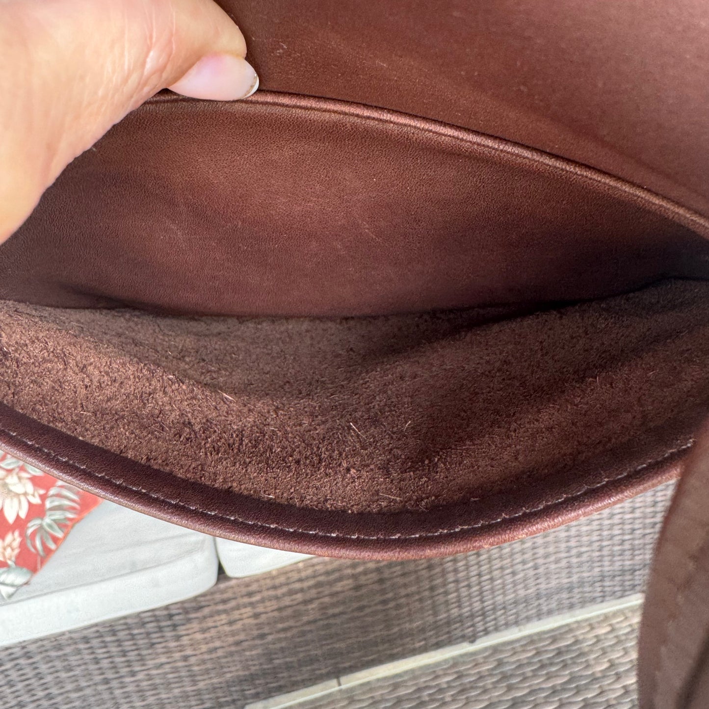 Vintage Coach Dark Brown Mahogany Shelburne Flap #9038