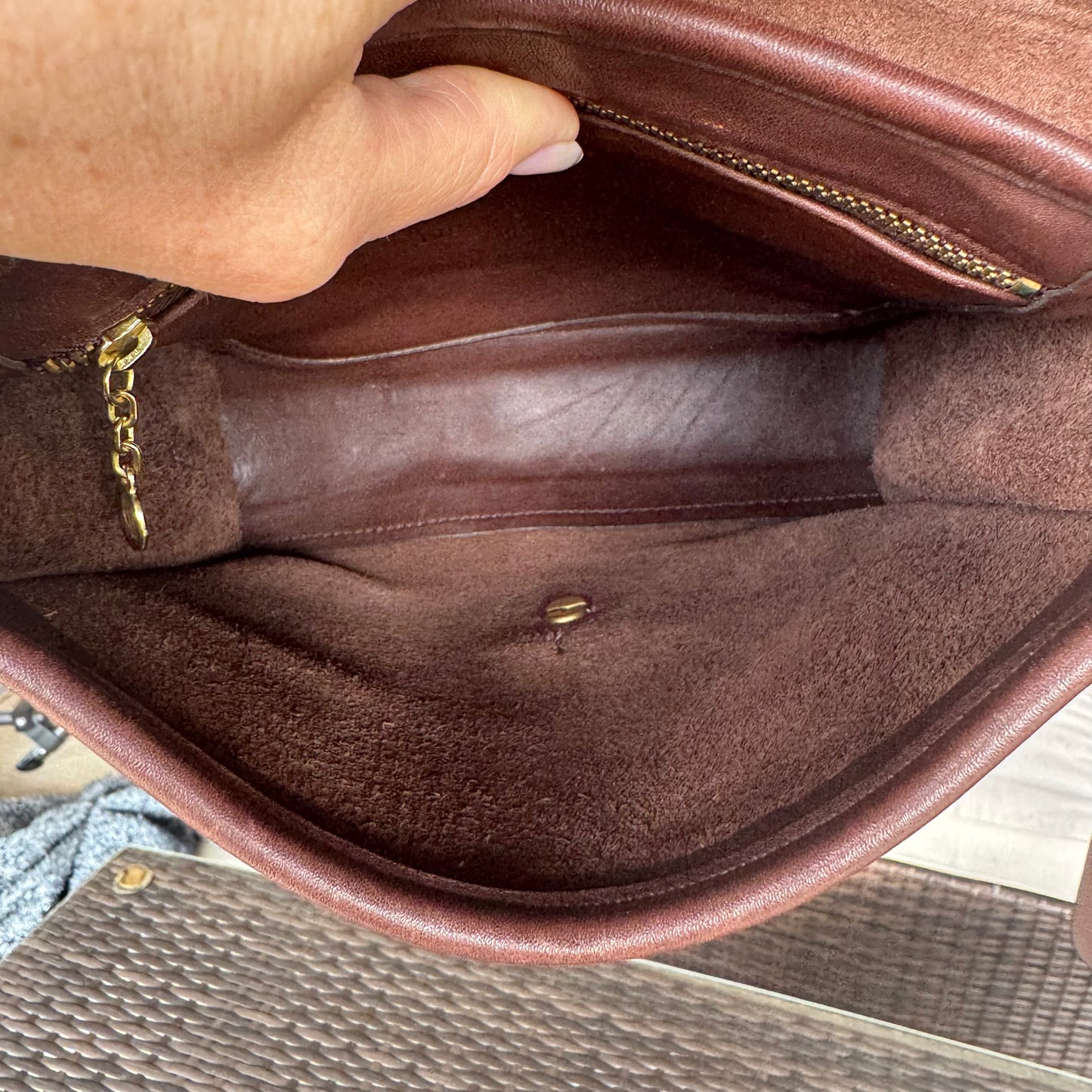 Vintage Coach Dark Brown Mahogany Shelburne Flap #9038