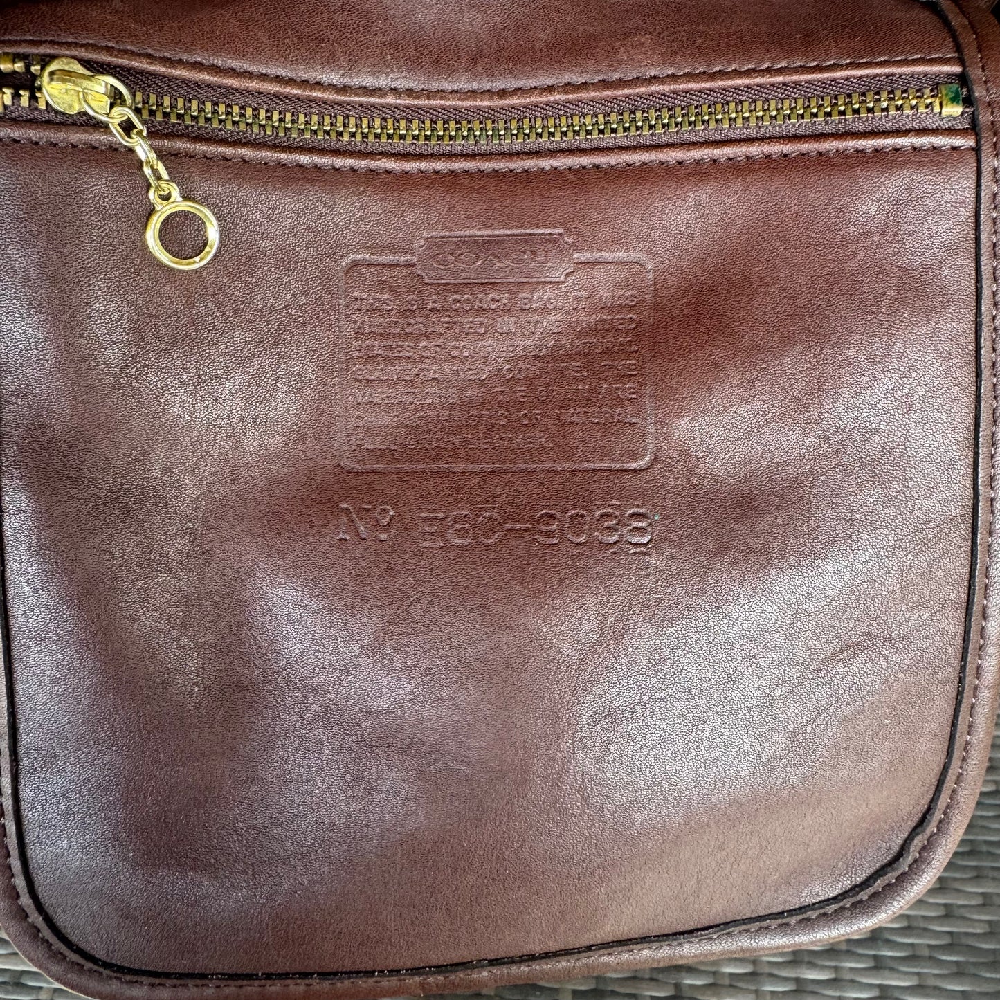 Vintage Coach Dark Brown Mahogany Shelburne Flap #9038