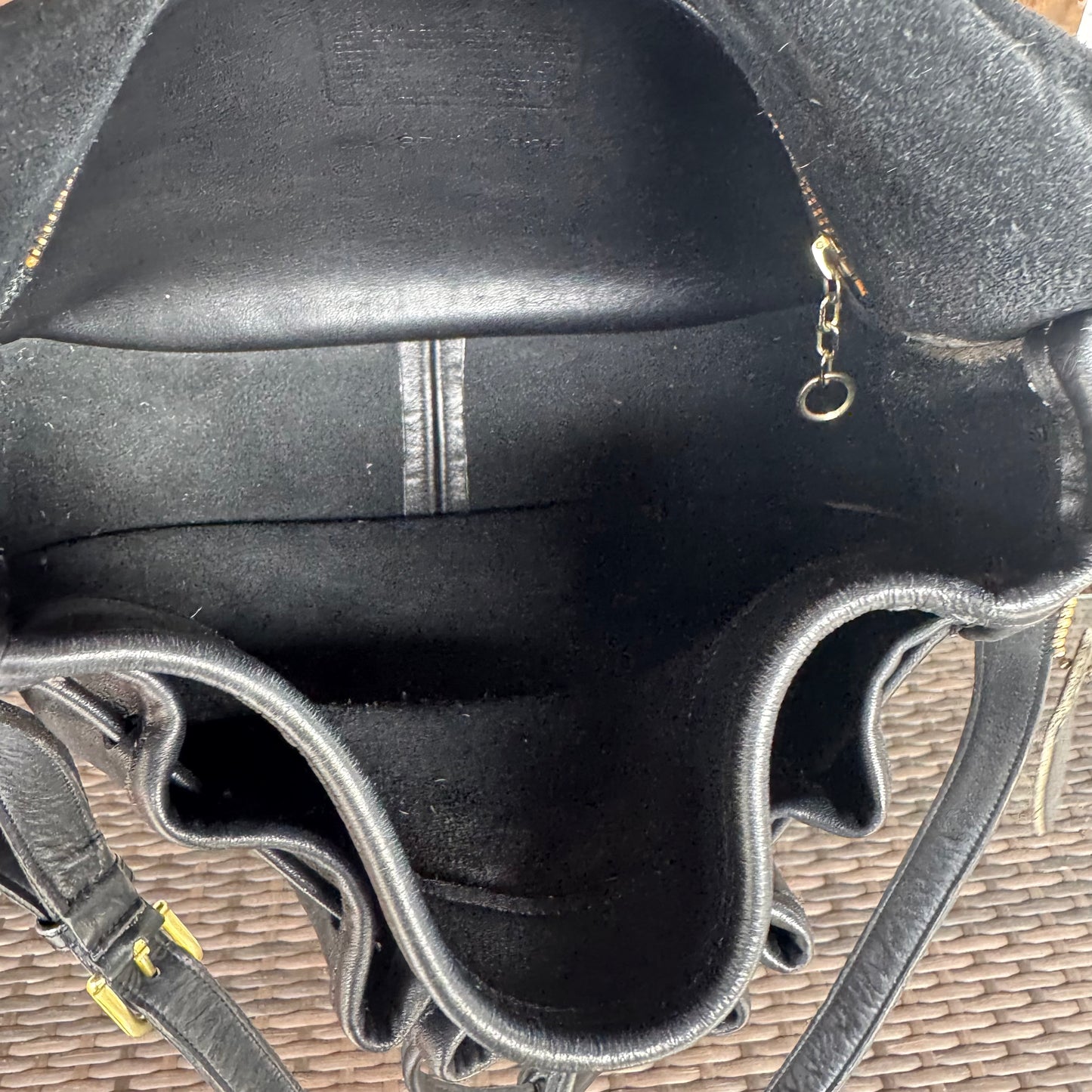 Vintage Coach Black Drawstring Shoulder Bag #4050