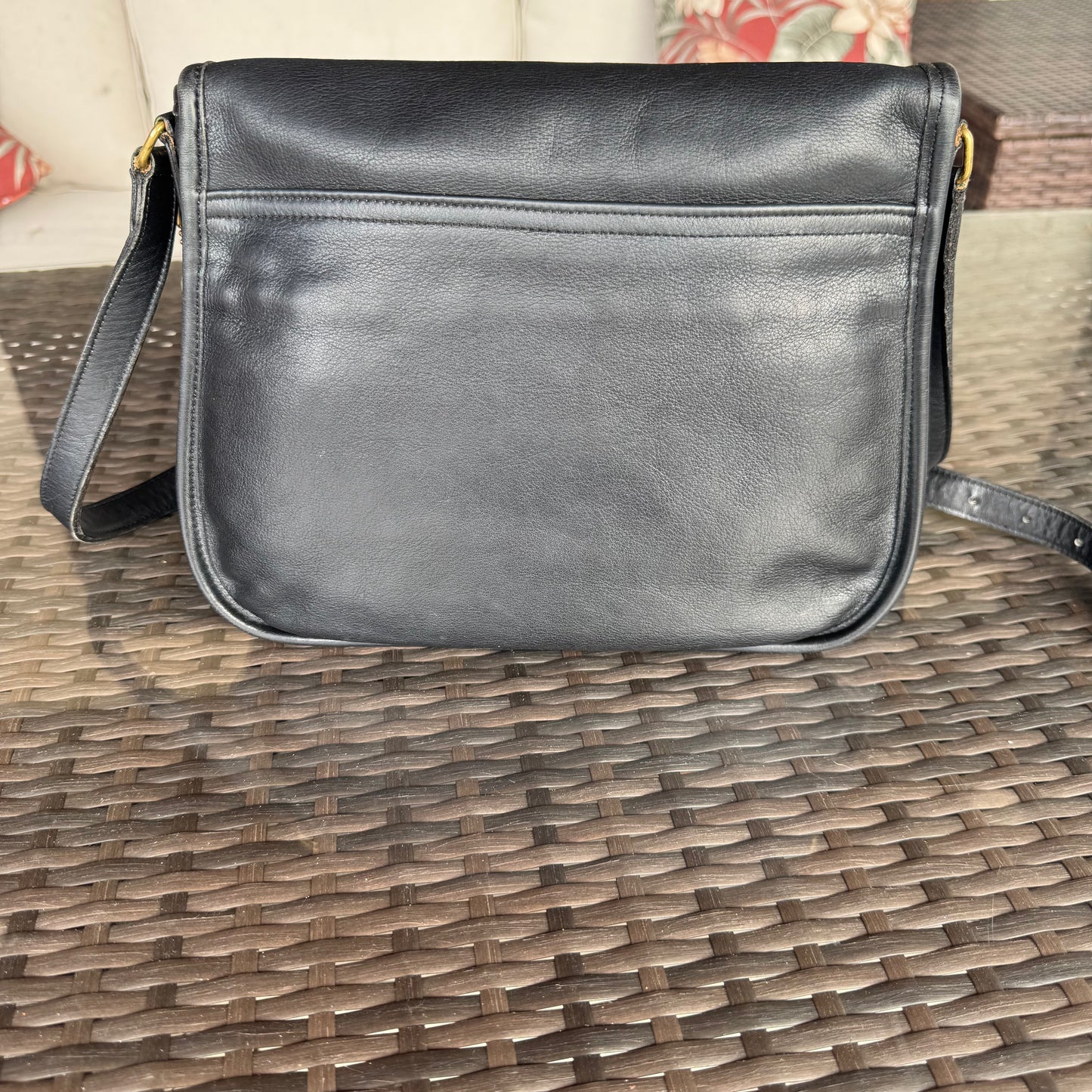 Vintage Coach Black Drawstring Shoulder Bag #4050