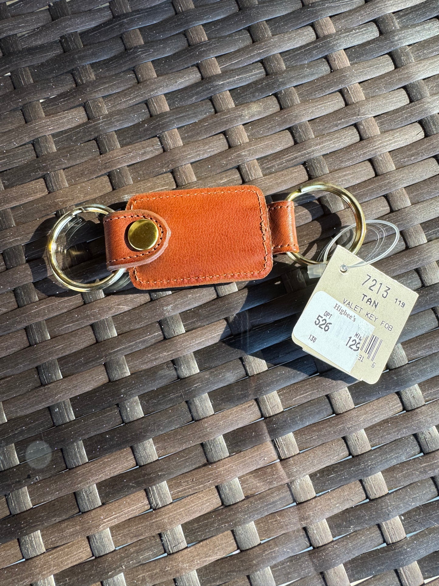 Vintage Coach Tan Valet Key FOB #7213 BT