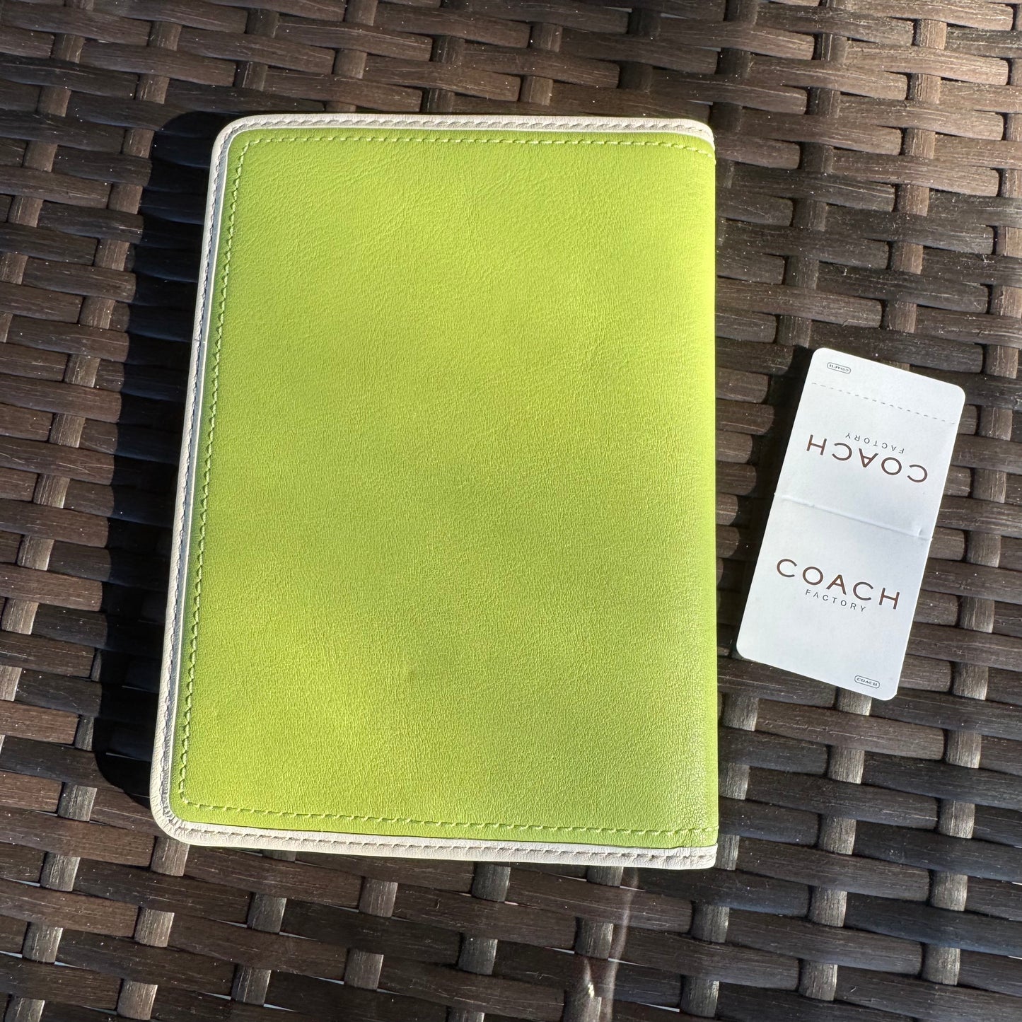 Vintage Coach Y2K Embossed Photo Book in Mint Green