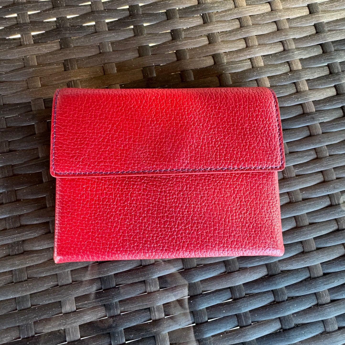 Vintage Coach Red and Blue Playing Card Deck Holder