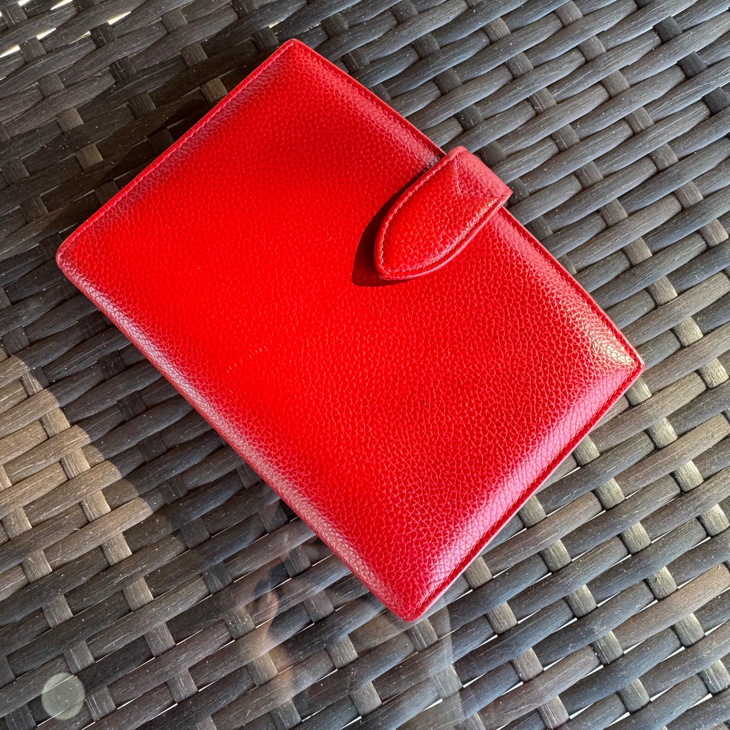 Vintage Coach Scarlet Red Madison Pocket Organizer #4489