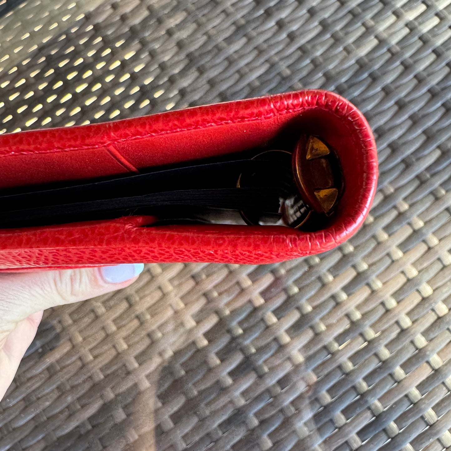 Vintage Coach Scarlet Red Madison Pocket Organizer #4489