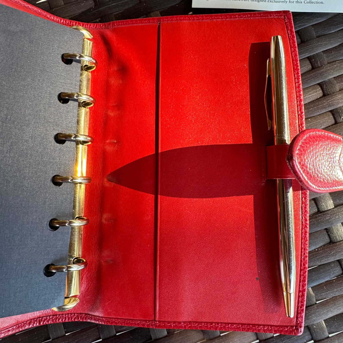 Vintage Coach Scarlet Red Madison Pocket Organizer #4489