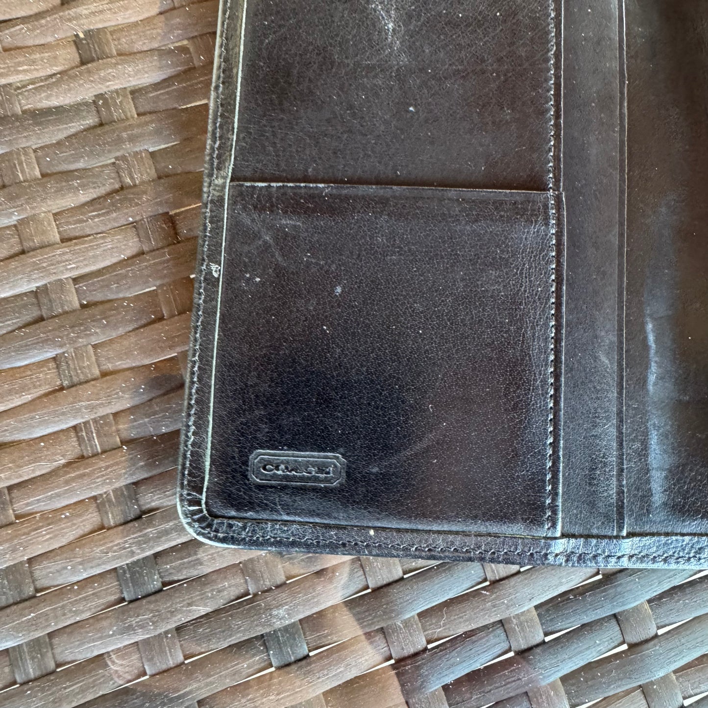 Vintage Coach Black Organizer #7715