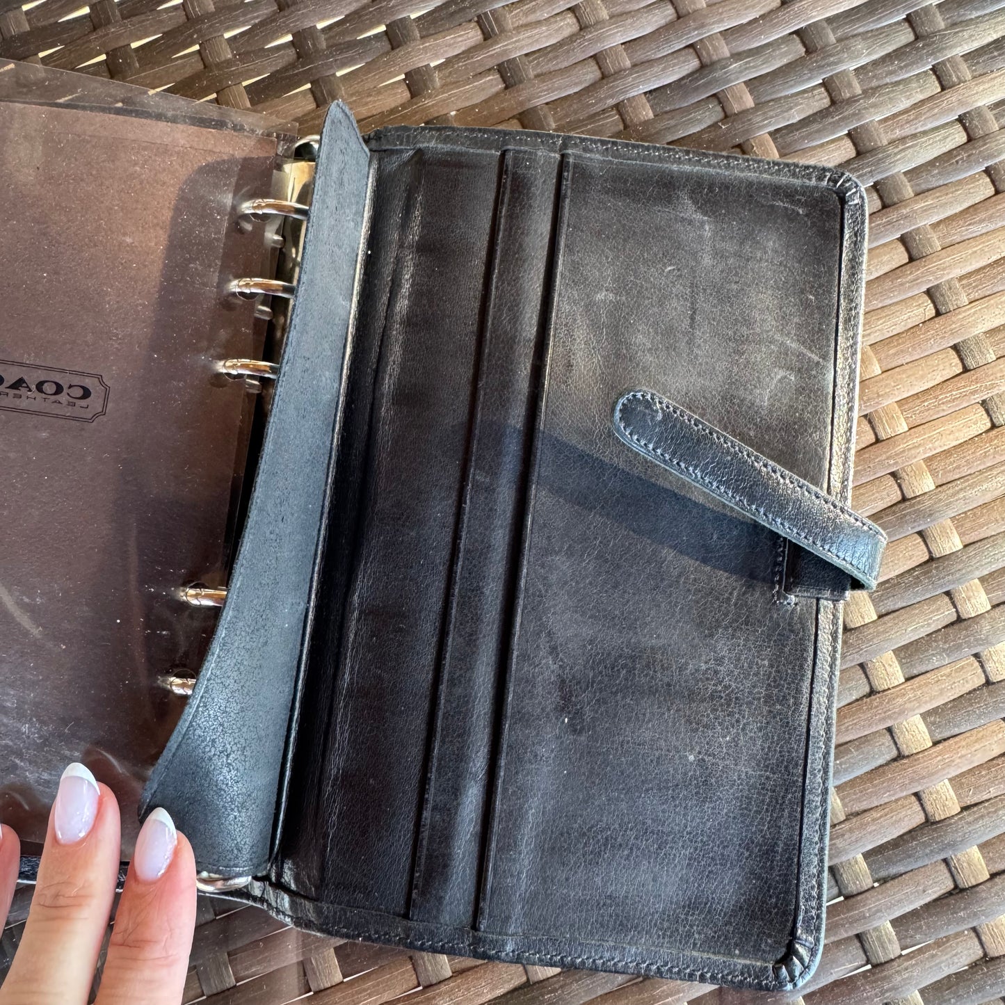 Vintage Coach Black Organizer #7715