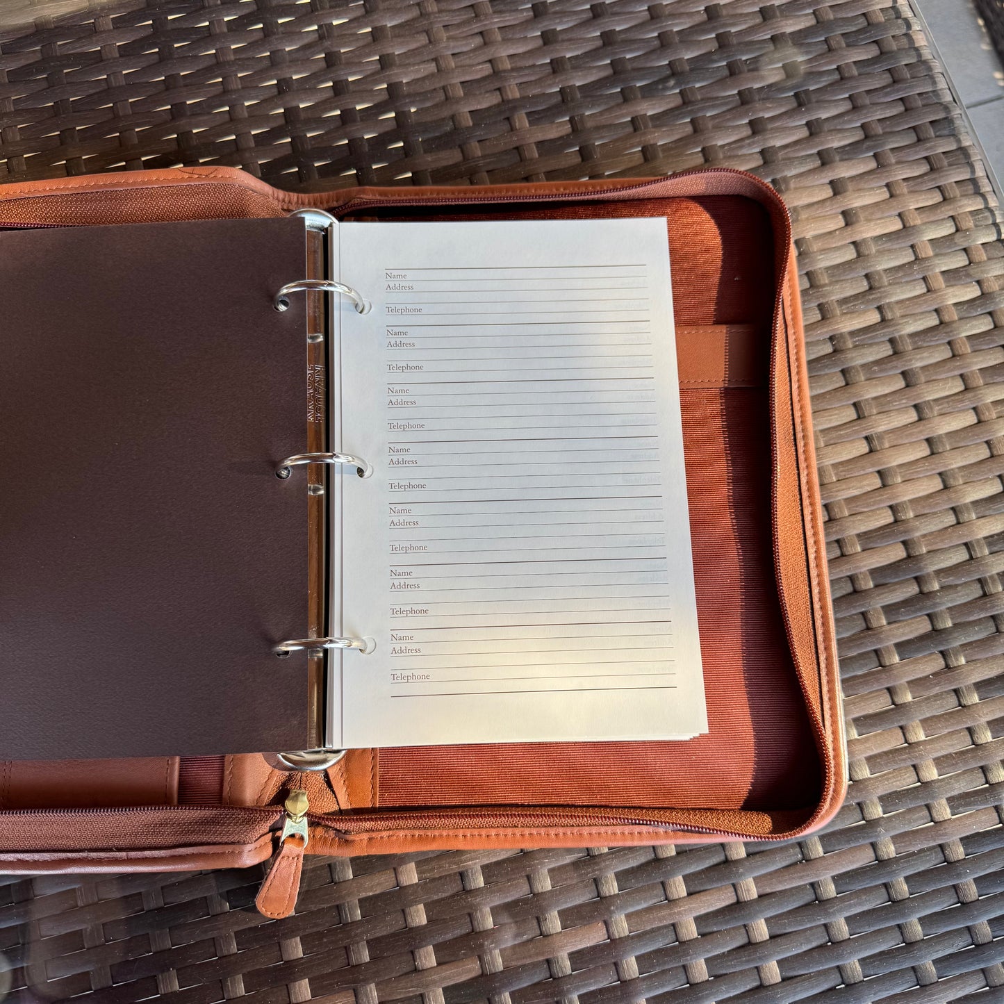 Vintage Coach British Tan Zip Around Organizer Large Planner #5223