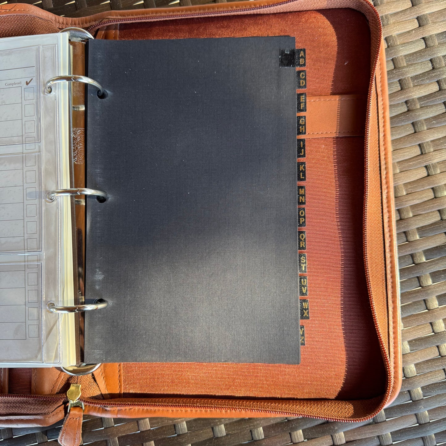 Vintage Coach British Tan Zip Around Organizer Large Planner #5223