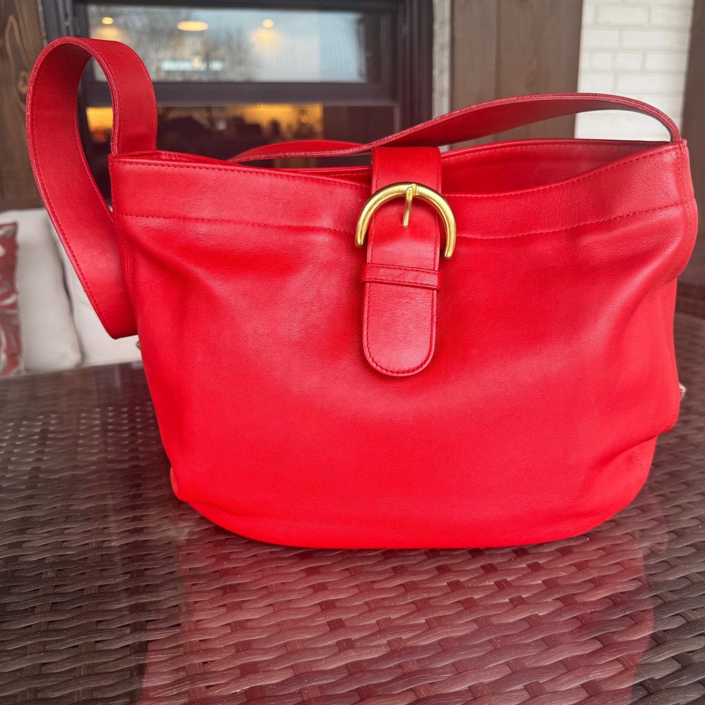 Vintage Coach SoHo Red Eldridge Hobo #4166